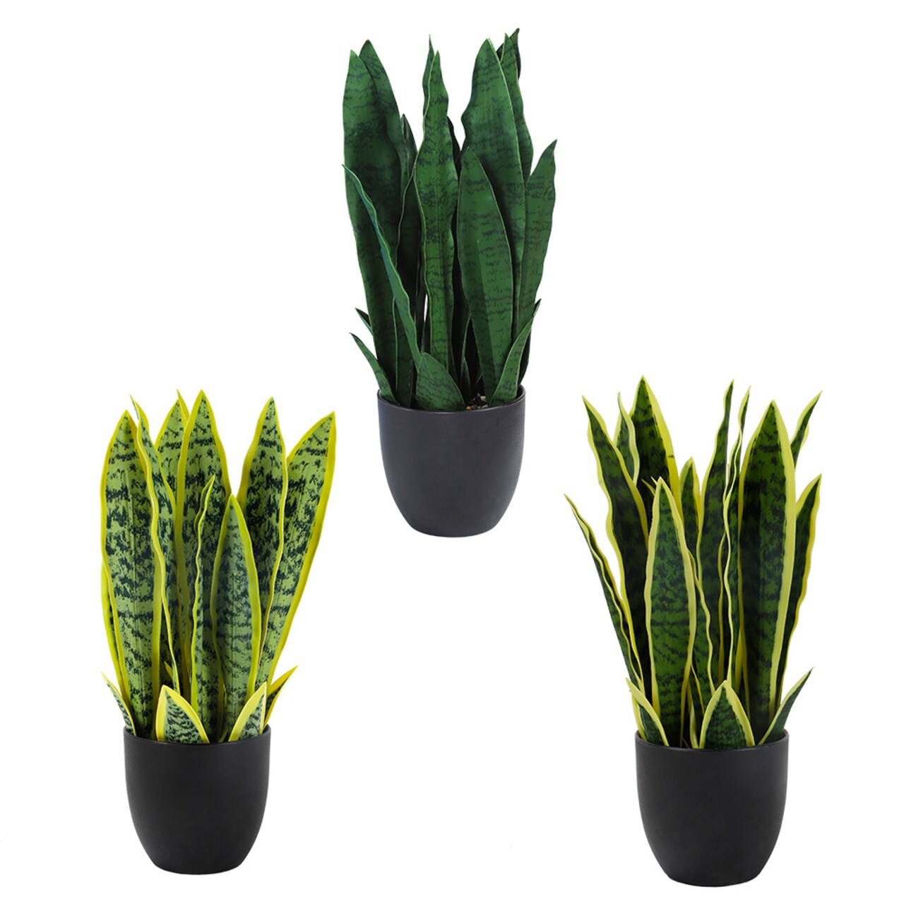 3pcs Artificial Fern Potted Plants - Highly Realistic Fake Ferns for Indoor/Outdoor Decor, Farmhouse, Patio, Living Room, Office, Windowsill (Plastic Pot, Low Maintenance)